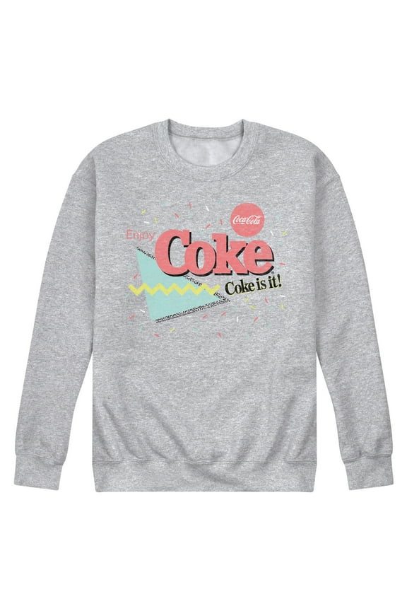 - 90's Retro Style - Coke Is It - Men's Crew Neck Fleece Pullover