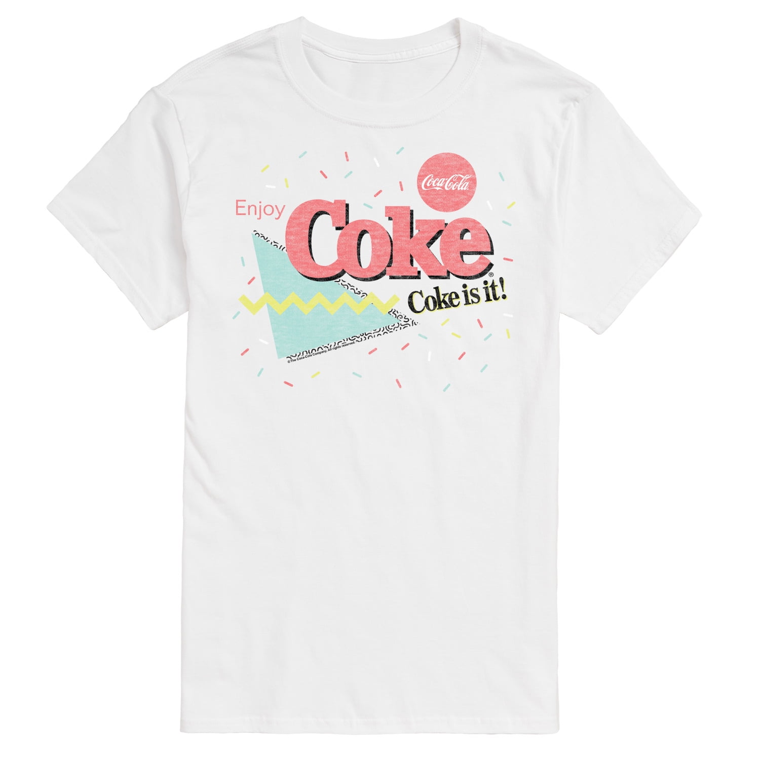 Coca-Cola Men's T-Shirt, 90's Retro Style - 'Coke Is It' Short