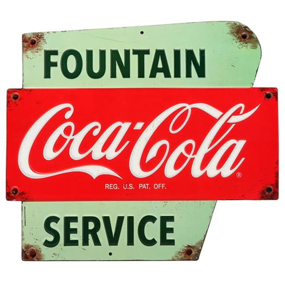 Coca-Cola 90157553-S Service Embossed Tin Sign
