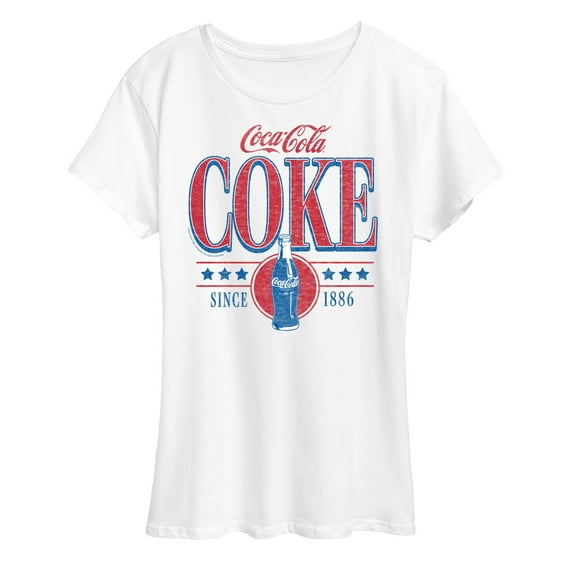 Coca-Cola - 90S Coke Collegiate Design - Womens Short Sleeve Graphic T-Shirt