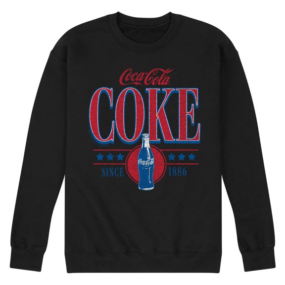 Coca-Cola - 90s Coke Collegiate Design - Men's Crew Neck Fleece Pullover