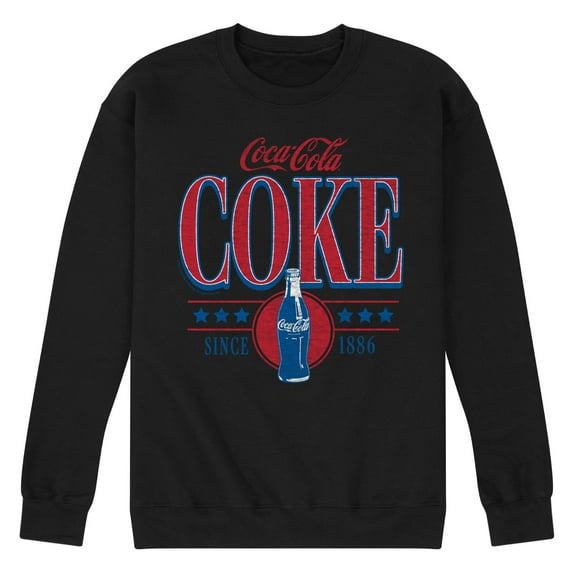 Coca-Cola - 90s Coke Collegiate Design - Men's Crew Neck Fleece Pullover