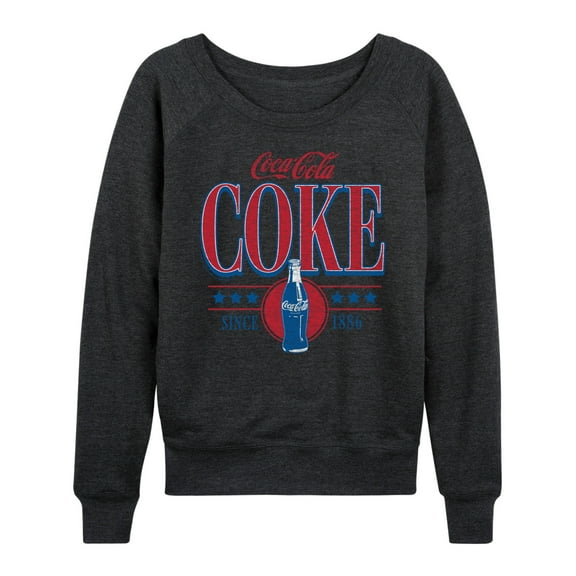 Coca-Cola - 90s Coke Collegiate Design - Women's Lightweight French Terry Long Sleeve Shirt