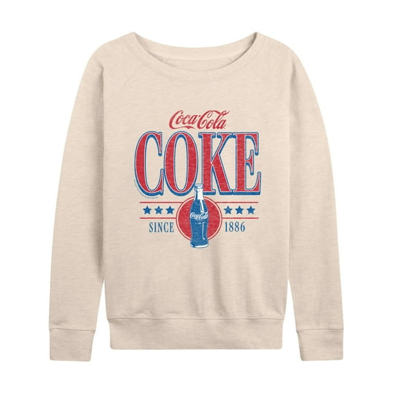 Coca-Cola - 90s Coke Collegiate Design  - Women's Lightweight French Terry Long Sleeve Shirt