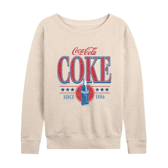 Coca-Cola - 90s Coke Collegiate Design - Women's Lightweight French Terry Long Sleeve Shirt