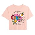 thumbnail image 1 of Coca-Cola - Adds Life Heart Flower - Juniors Cropped Graphic T-Shirt, 1 of 3