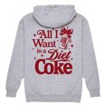 thumbnail image 1 of Coca-Cola - All I Need Is Diet Coke Men's Graphic Fleece Pullover Hoodie, 1 of 4