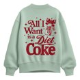 thumbnail image 1 of Coca-Cola - All I Need Is Diet Coke - Women's Oversized Fleece Crew Sweatshirt, 1 of 4