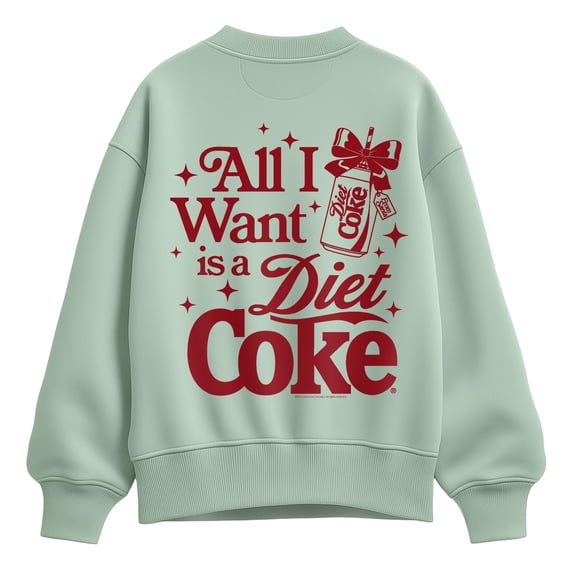 Coca-Cola - All I Need Is Diet Coke - Women's Oversized Fleece Crew Sweatshirt