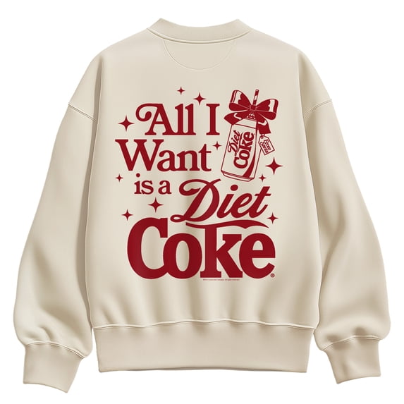 Coca-Cola - All I Need Is Diet Coke - Women's Oversized Fleece Crew Sweatshirt