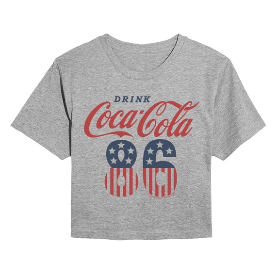 Coca-Cola - Americana 86 - Juniors Cropped Graphic T-Shirt