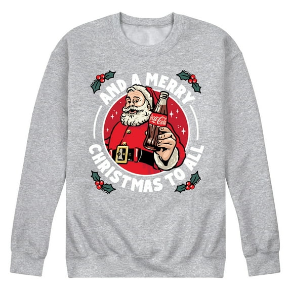 Coca-Cola - And a Merry Christmas to All - Men's Long Sleeve Crew Fleece Sweatshirt