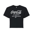 thumbnail image 1 of Coca-Cola - As Always Five Cents - Juniors Cropped Pullover Hoodie, 1 of 5
