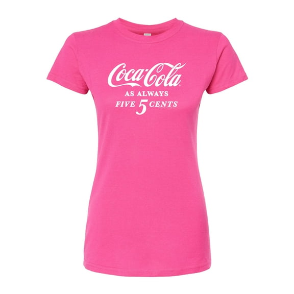 Coca-Cola - As Always Five Cents - Juniors Fitted Graphic T-Shirt