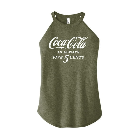 Coca-Cola - As Always Five Cents - Juniors High Neck Tank Top