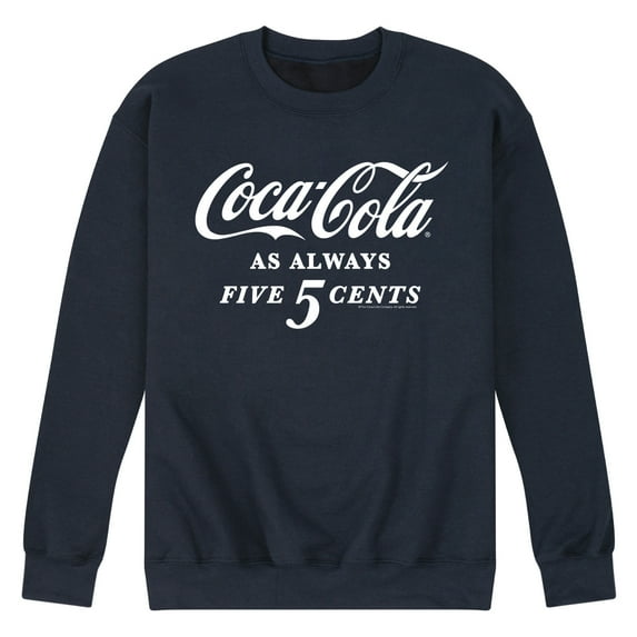 Coca-Cola - As Always Five Cents - Men's Crew Neck Fleece Pullover