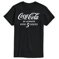 thumbnail image 1 of Coca-Cola - As Always Five Cents - Men's Short Sleeve Graphic T-Shirt, 1 of 5
