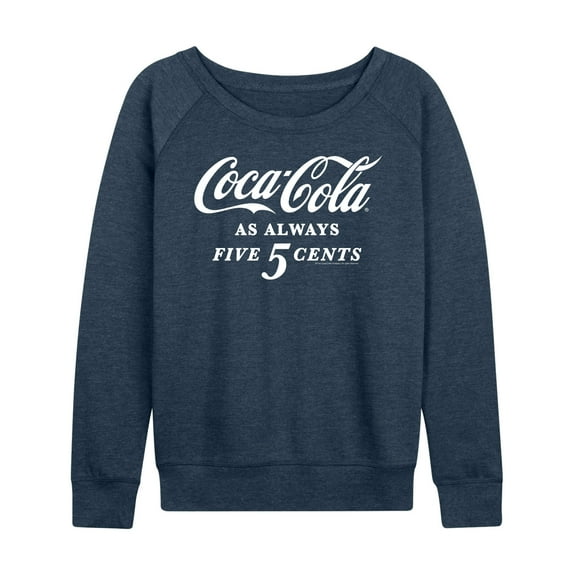 Coca-Cola - As Always Five Cents  - Women's Lightweight French Terry Long Sleeve Shirt