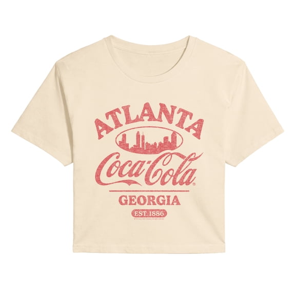 Coca-Cola - Atlanta - Juniors Cropped Graphic T-Shirt