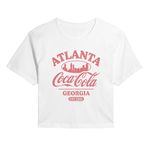 Coca-Cola - Atlanta - Juniors Cropped Graphic T-Shirt