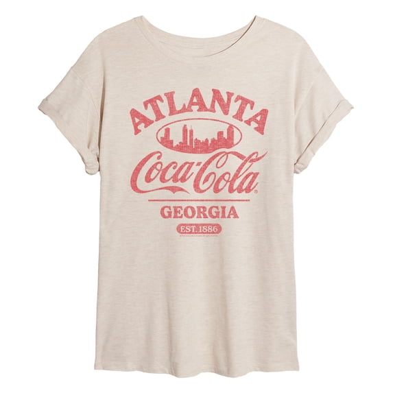 Coca-Cola - Atlanta - Juniors Oversized Graphic T-Shirt