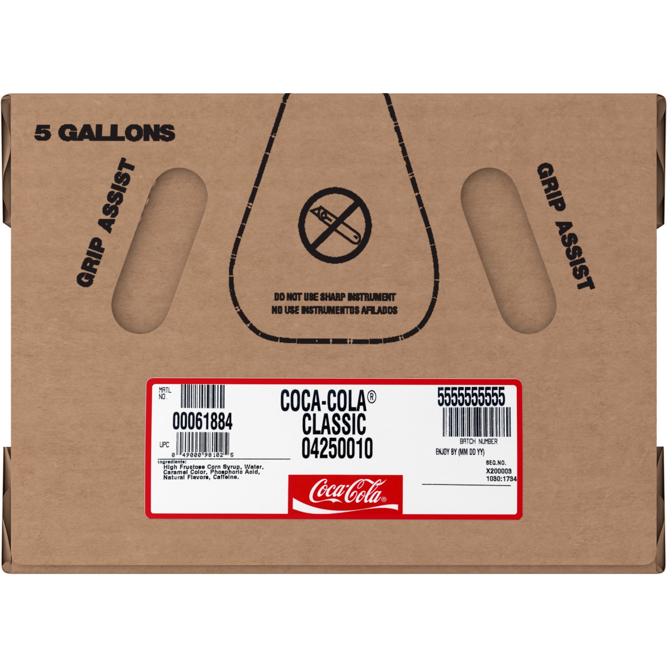 CocaCola Bag in box, 5 Gallons
