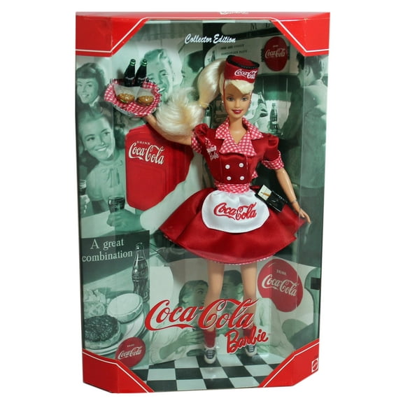 Coca-Cola Barbie Carhop Waitress Doll Collector Edition 1998 Mattel 22831