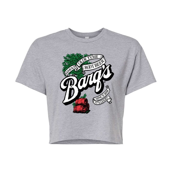 Coca-Cola - Barq's Logo - Juniors Cropped Graphic T-Shirt