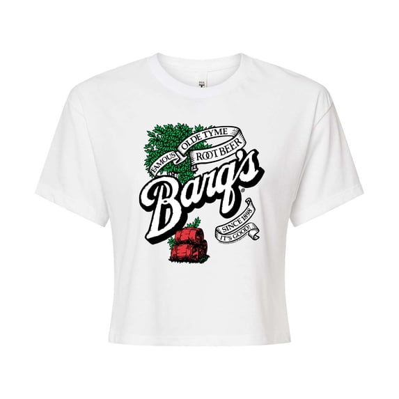 Coca-Cola - Barq's Logo - Juniors Cropped Graphic T-Shirt