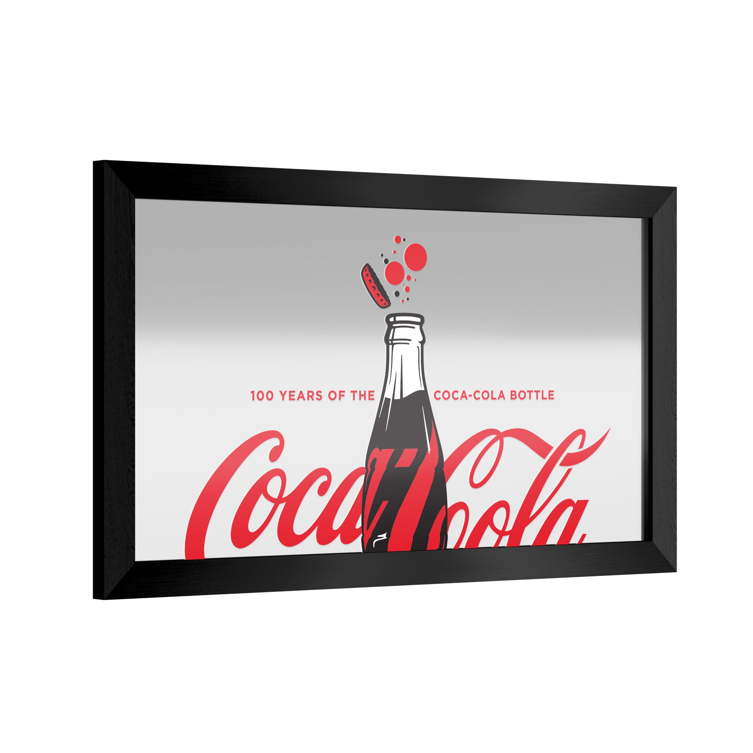 Coca-Cola ミラーアート 黒フレーム Coca-Cola Bottle Wall Mirror - Black Framed Decor - Walmart.com