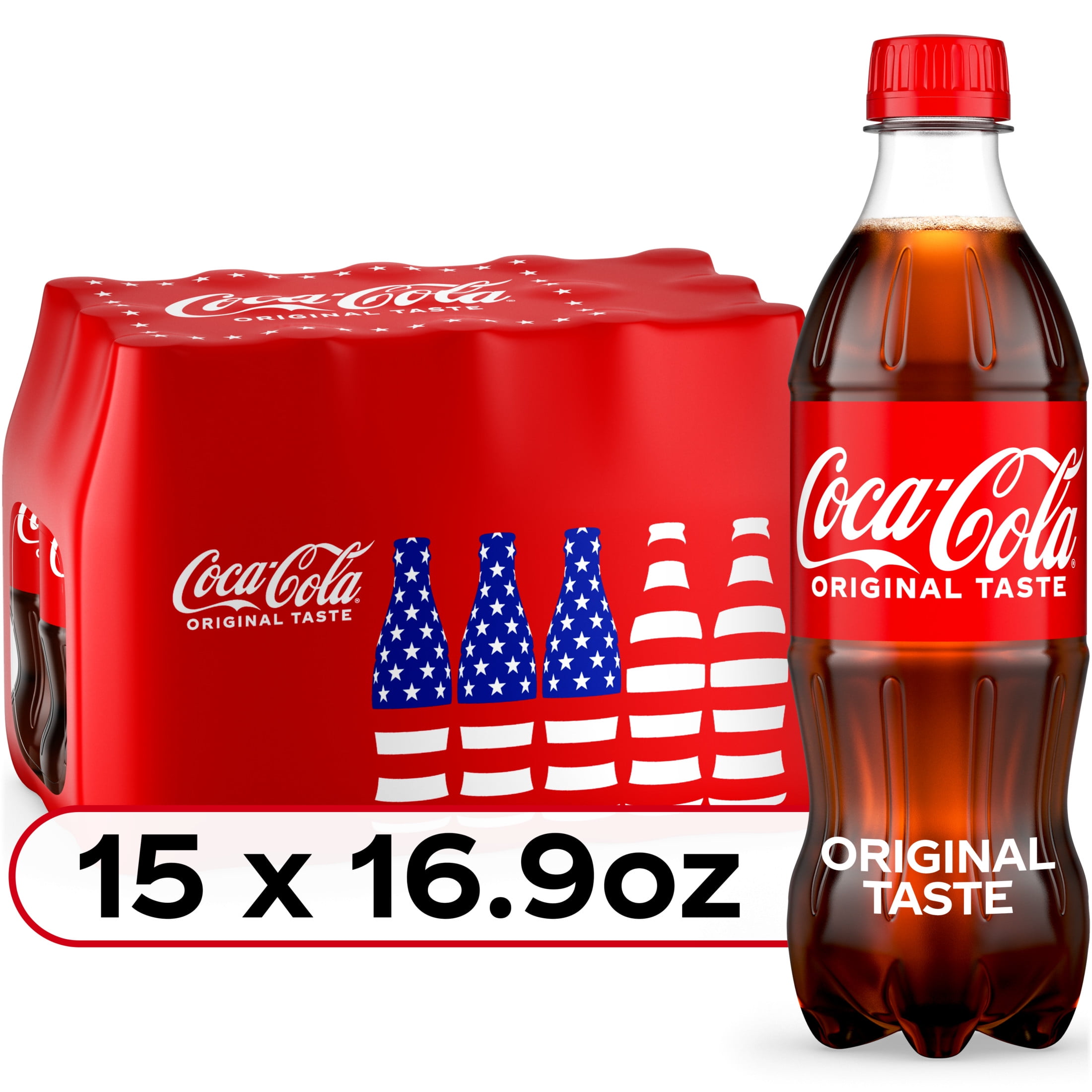 Coca-Cola Classic Soda Pop, 16.9 fl oz Bottles, 15 Pack