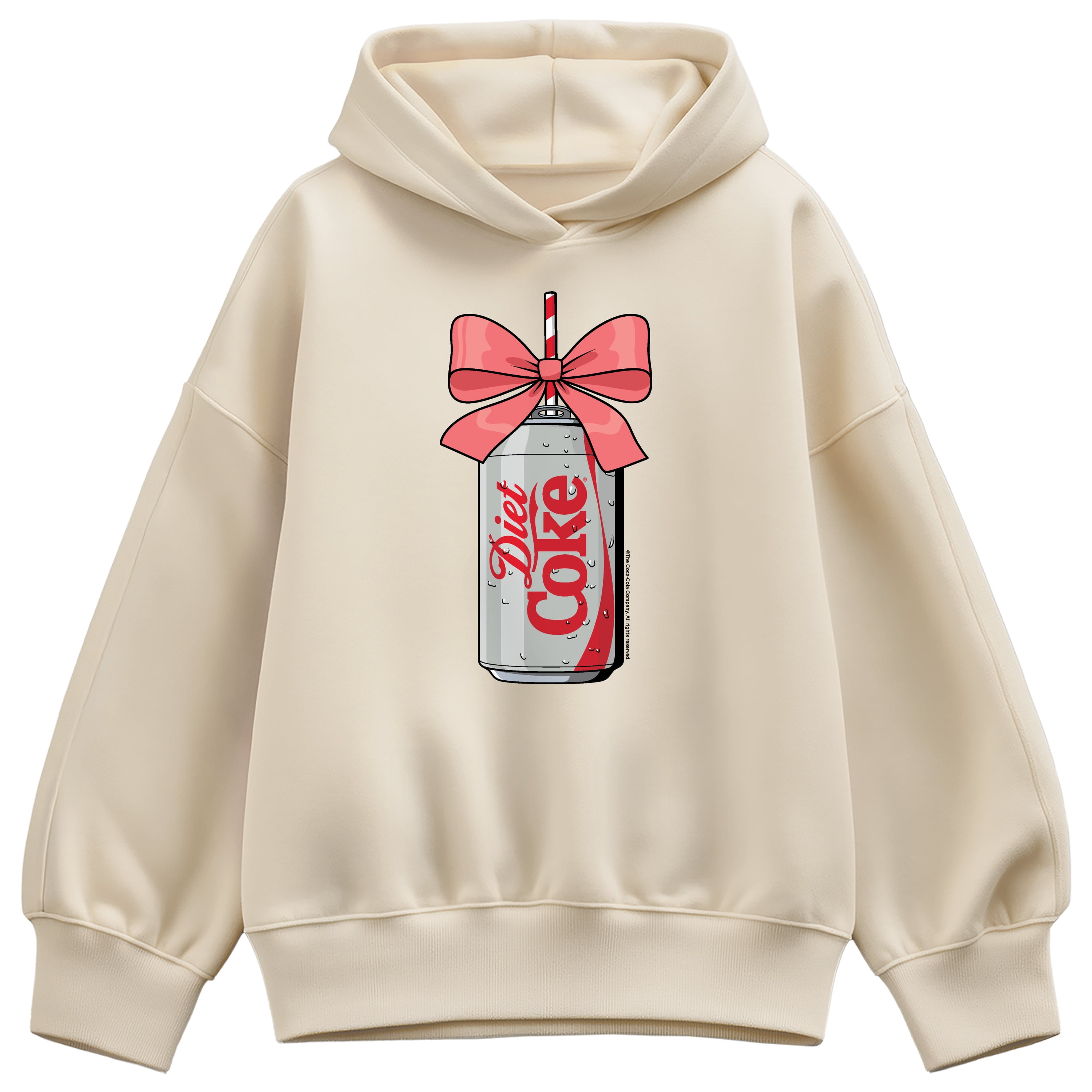 Coca-Cola - Bow Diet Coke - Ladies Oversized Fleece Hoodie