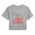 thumbnail image 1 of Coca-Cola - But First Diet Coke - Juniors Cropped Short Sleeve Graphic T-Shirt, 1 of 4