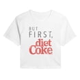 thumbnail image 1 of Coca-Cola - But First Diet Coke - Juniors Cropped Short Sleeve Graphic T-Shirt, 1 of 4