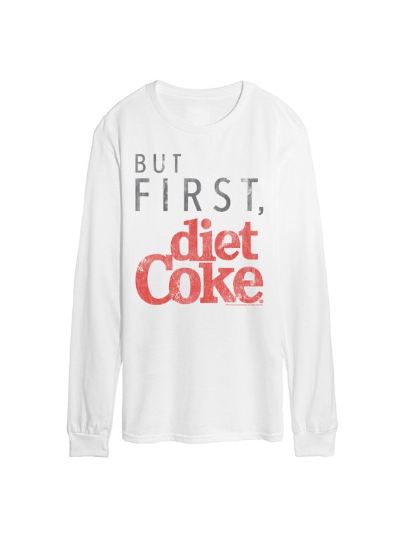 - But First Diet Coke Men's Long Sleeve Graphic T-Shirt