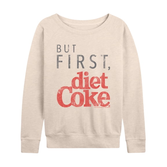 Coca-Cola - But First Diet Coke - Women's French Terry Long Sleeve Pullover