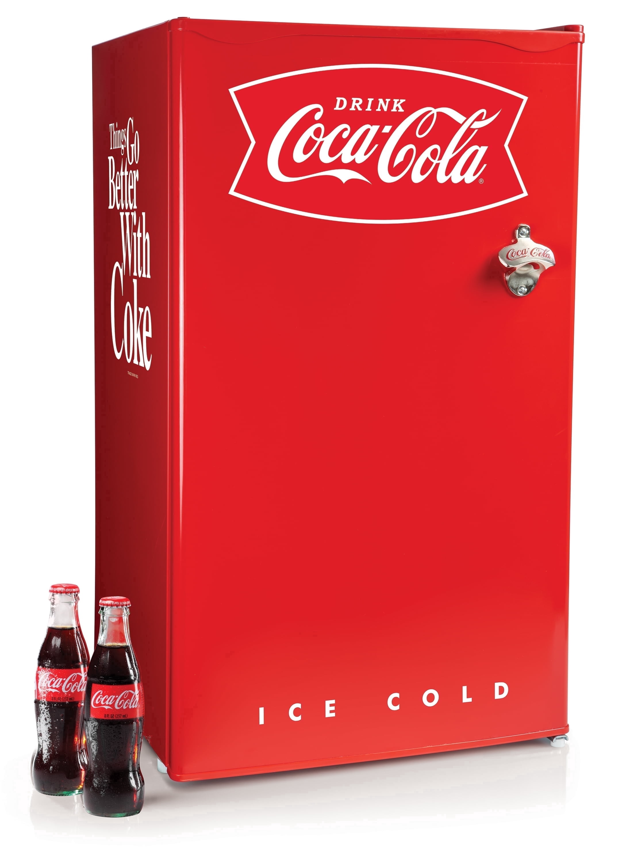 Coca-Cola Classic 3.2 Cu. Ft. Fridge for Dorm Room with Snacks