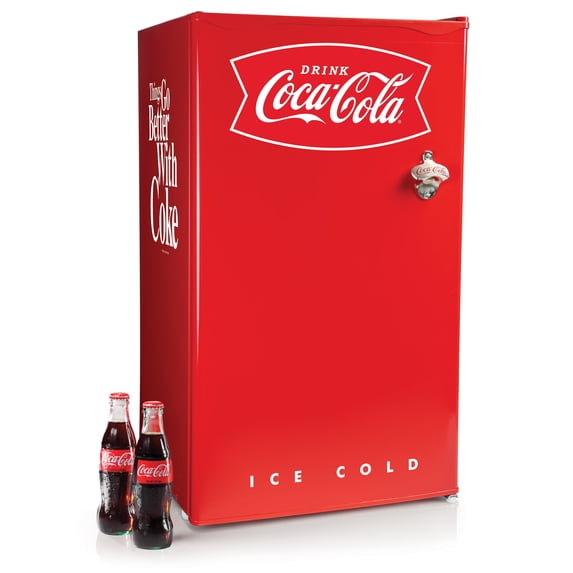 Coca-Cola CKRF32CR 3.2 Cu. Ft. Refrigerator With Freezer, Red