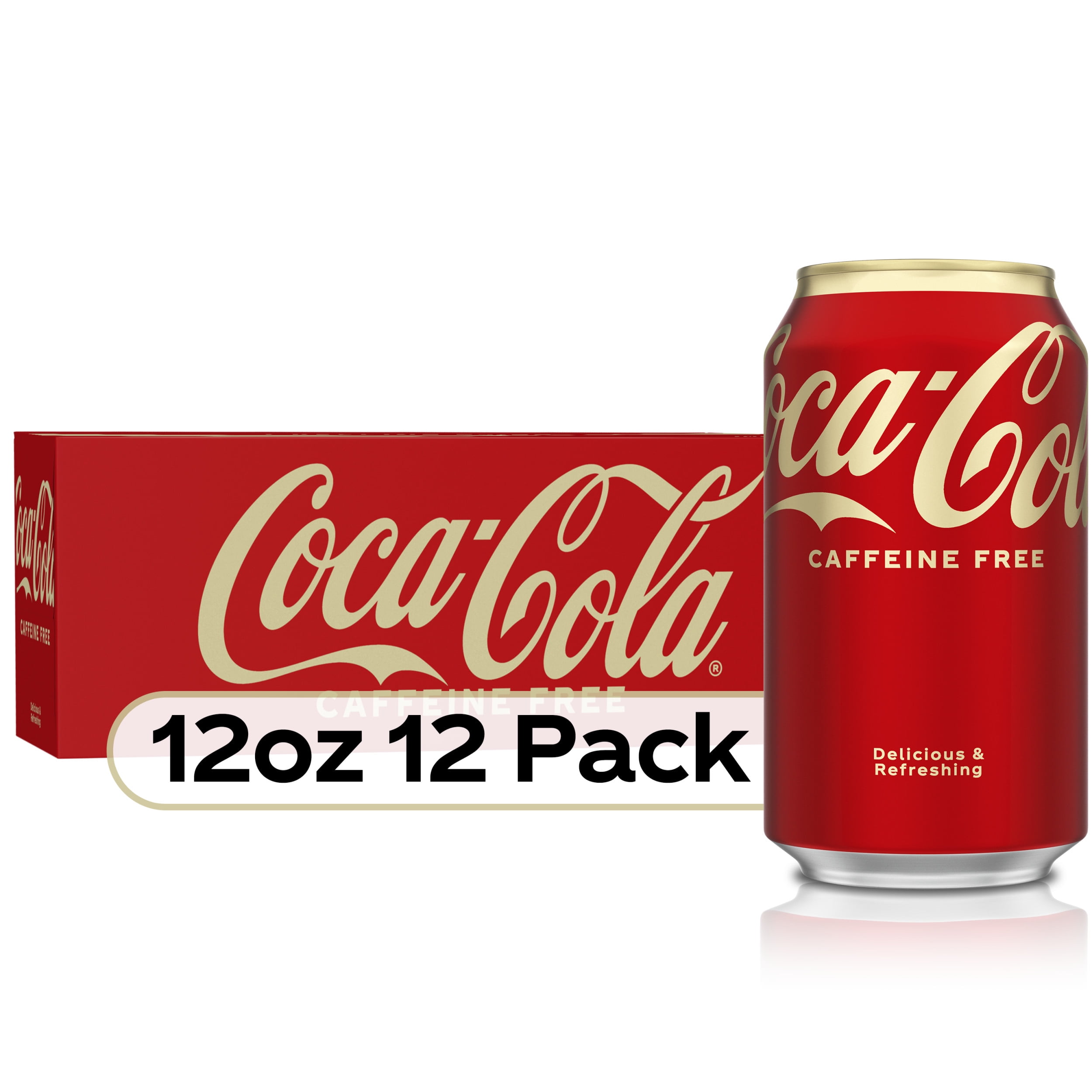 Besiddelse Hvis tyktflydende Coca-Cola Caffeine Free Soda Pop, 12 fl oz, 12 Pack Cans - Walmart.com