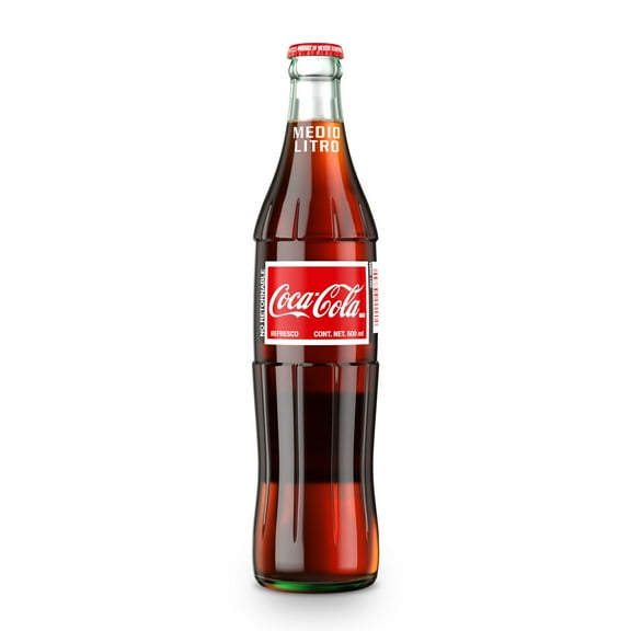 Coca-Cola Cane Sugar Mexican Soda Pop, 500 ml Glass Bottle