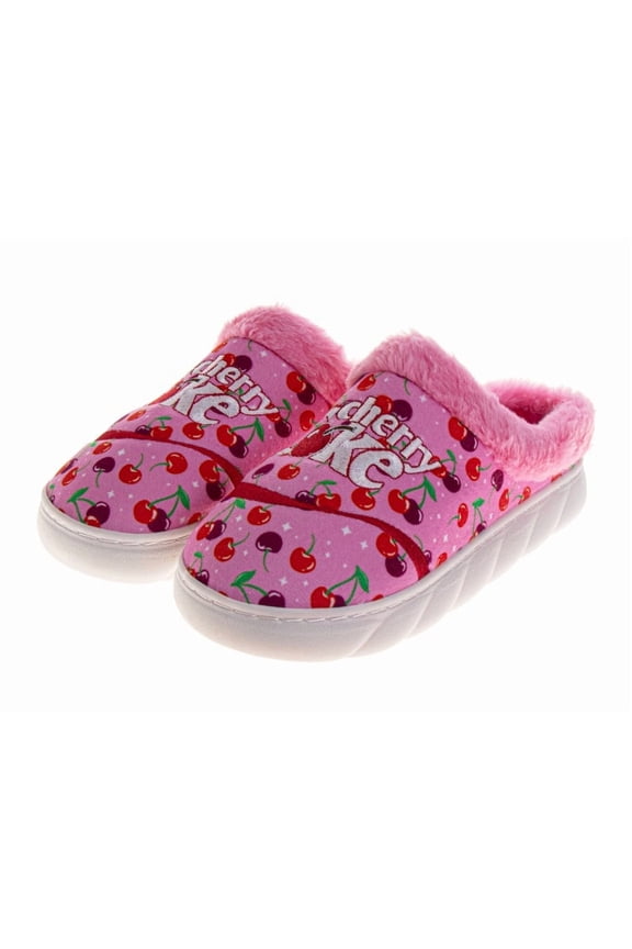 Coca, Cola Cherry Coke Casual Slippers for Women, Cozy Soft, Lined Warm Indoor Comfort Shoes (Adult), Cherry, Size: 1112