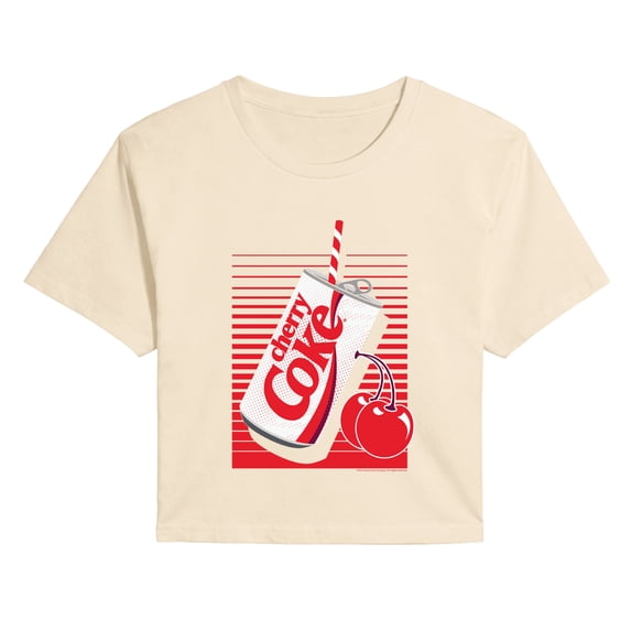 Coca-Cola - Cherry Can - Juniors Cropped Graphic T-Shirt