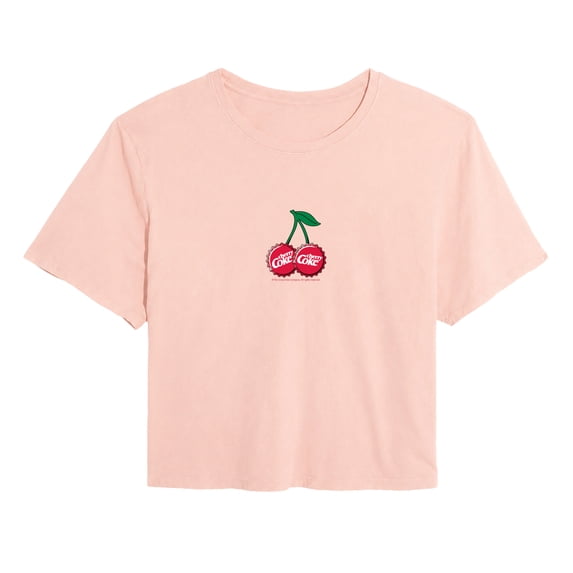 Coca-Cola - Cherry Cap Cherries - Juniors Cropped Graphic T-Shirt