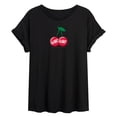 thumbnail image 1 of Coca-Cola - Cherry Coke Cap Cherries - Juniors Oversized Graphic T-Shirt, 1 of 4