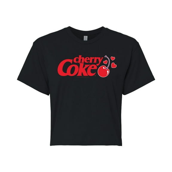 Coca-Cola - Cherry Coke Heart Cherry - Junior's Cropped Tee