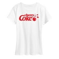 thumbnail image 1 of Coca-Cola - Cherry Coke Heart Cherry - Women's Short Sleeve Graphic T-Shirt, 1 of 4