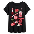 thumbnail image 1 of Coca-Cola - Cherry Coke Icon Grid - Juniors Oversized Graphic T-Shirt, 1 of 4
