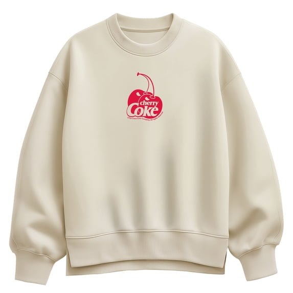 Coca-Cola - Cherry Coke Logo - Women's Oversized Fleece Crew Sweatshirt