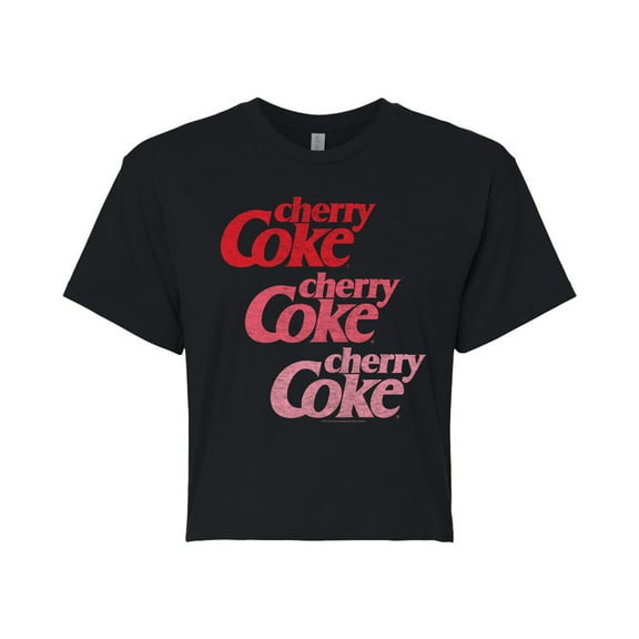 Coca-Cola - Cherry Coke Ombre Logo - Junior's Cropped Tee
