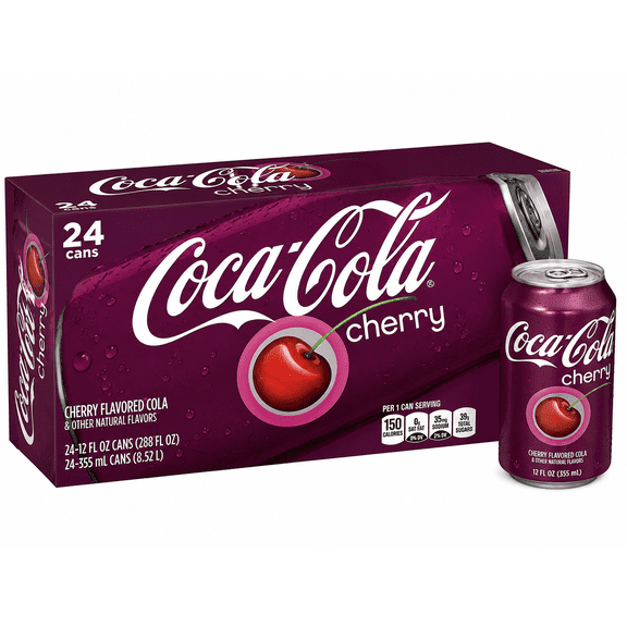 Coca-Cola Cherry Flavored Cola, 24 Cans, 12 fl oz Each